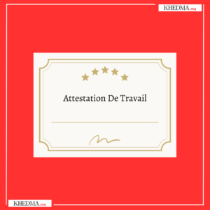 attestation de travail